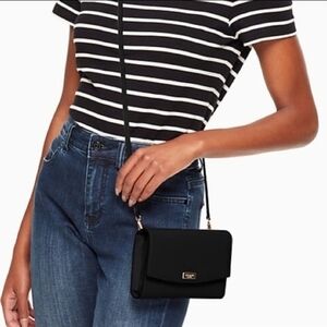 Kate Spade Laurel Way Winni Saffiano Leather Crossbody Clutch Wallet – Black